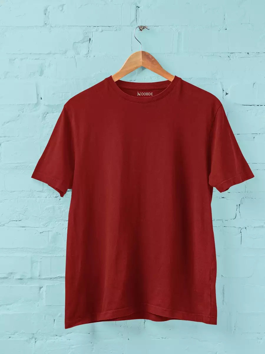 Plain Maroon T-shirt for men